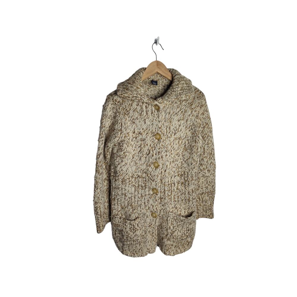 Vintage Gap Oversized Wool Knit Cardigan Women's L tan